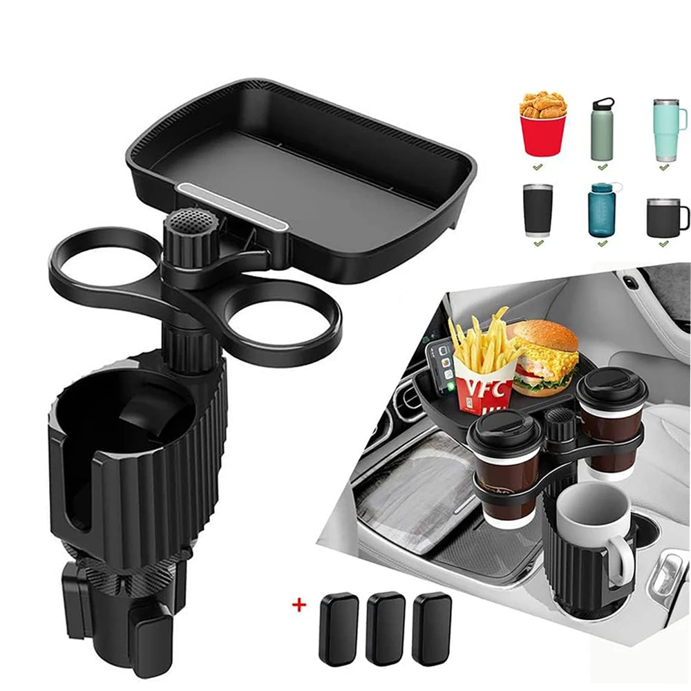 CarNest™ 2-in-1 Cup Holder Expander with Food Tray – No More Mess While Driving