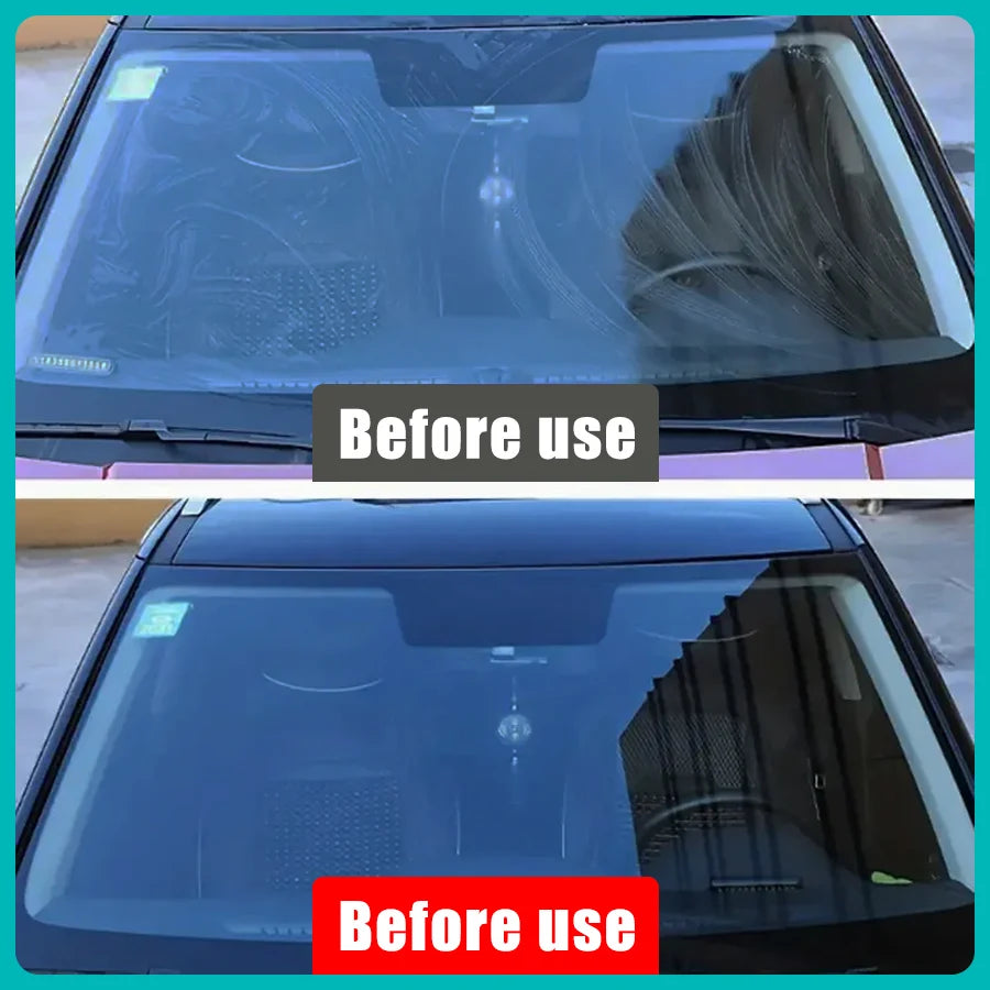 Car Glass Oil Film Remover – Crystal Clear Vision & Rain Repellent Coating