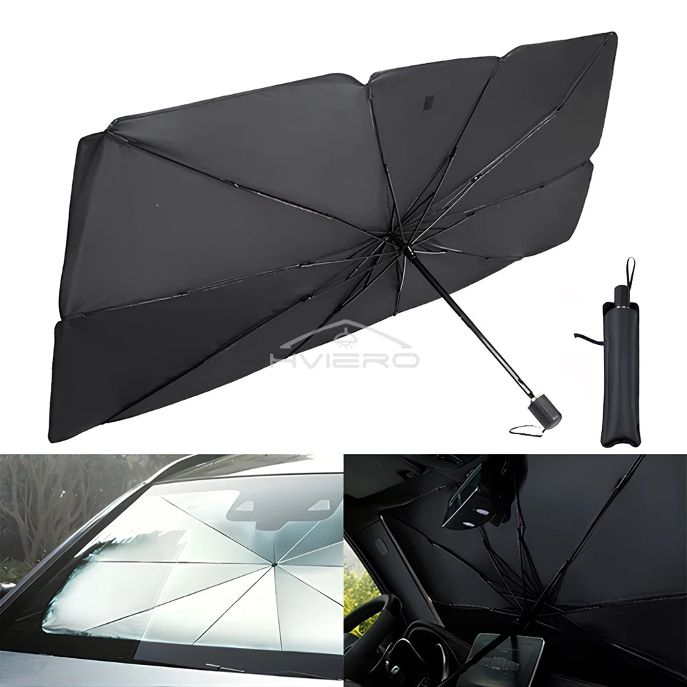 Stay Cool Anywhere  Foldable Car Sunshade – Universal Heat & UV Protection