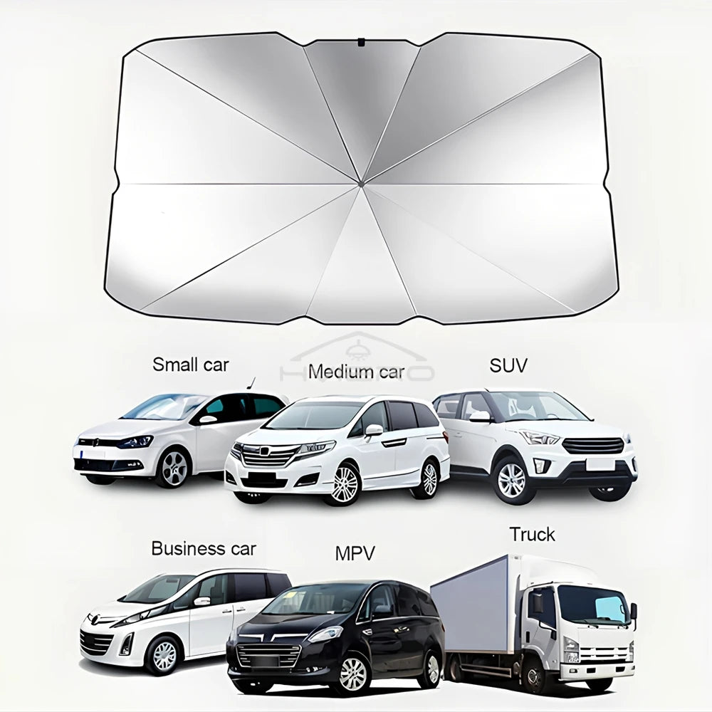 Stay Cool Anywhere  Foldable Car Sunshade – Universal Heat & UV Protection