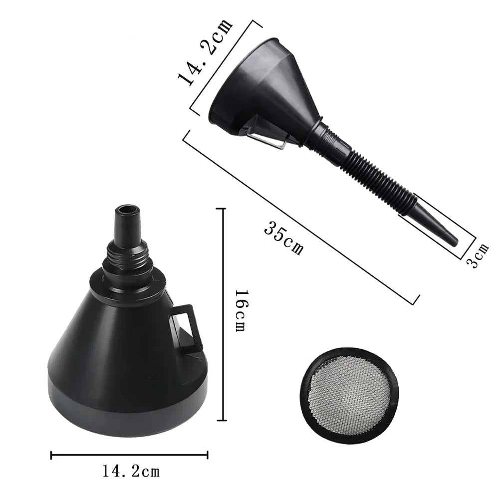 Car Fuel Funnel Pro – No-Spill Refueling Tool with Built-in Filter