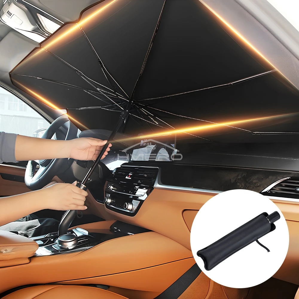 Stay Cool Anywhere  Foldable Car Sunshade – Universal Heat & UV Protection
