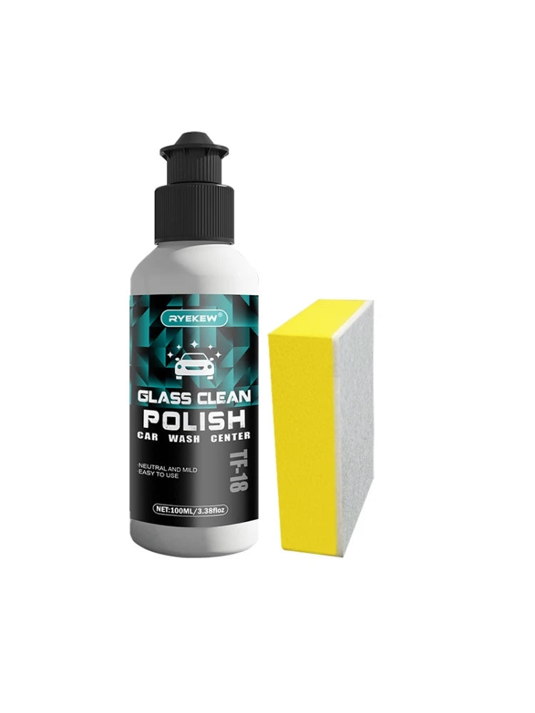 Car Glass Oil Film Remover – Crystal Clear Vision & Rain Repellent Coating