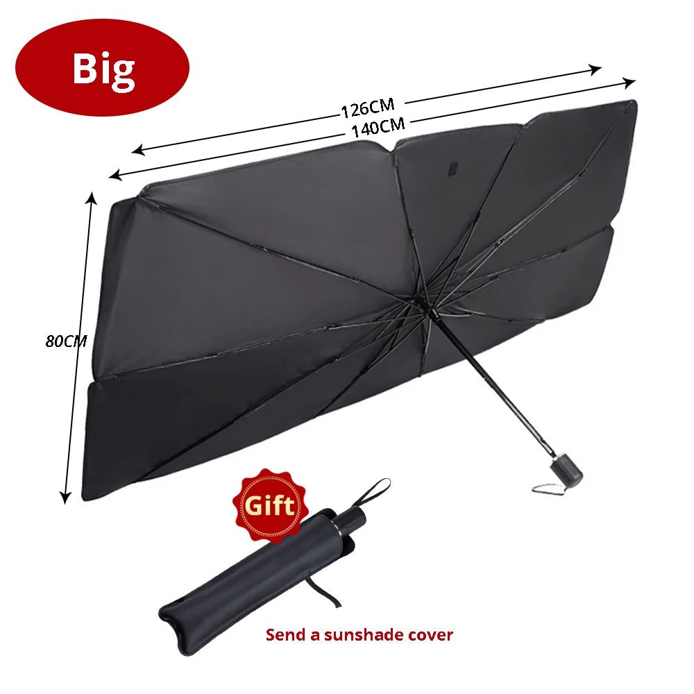 Stay Cool Anywhere  Foldable Car Sunshade – Universal Heat & UV Protection