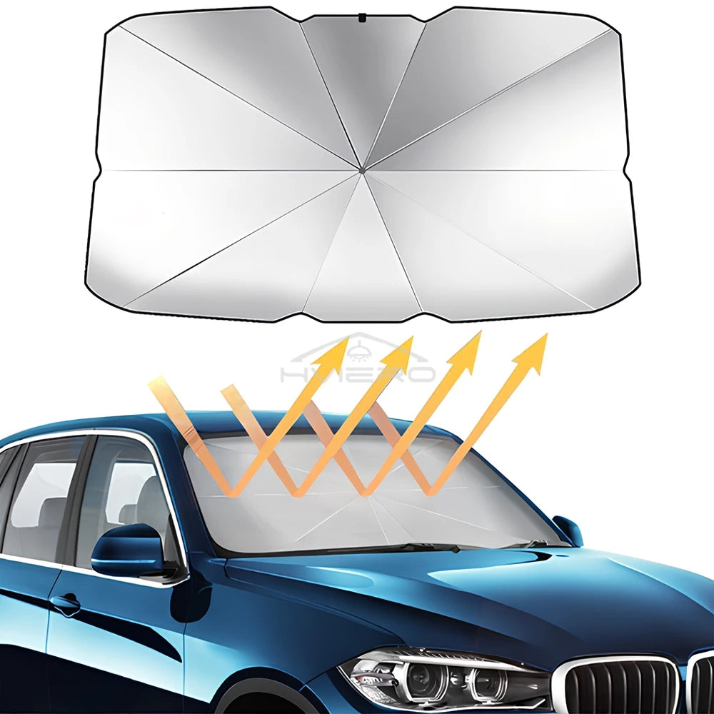 Stay Cool Anywhere  Foldable Car Sunshade – Universal Heat & UV Protection