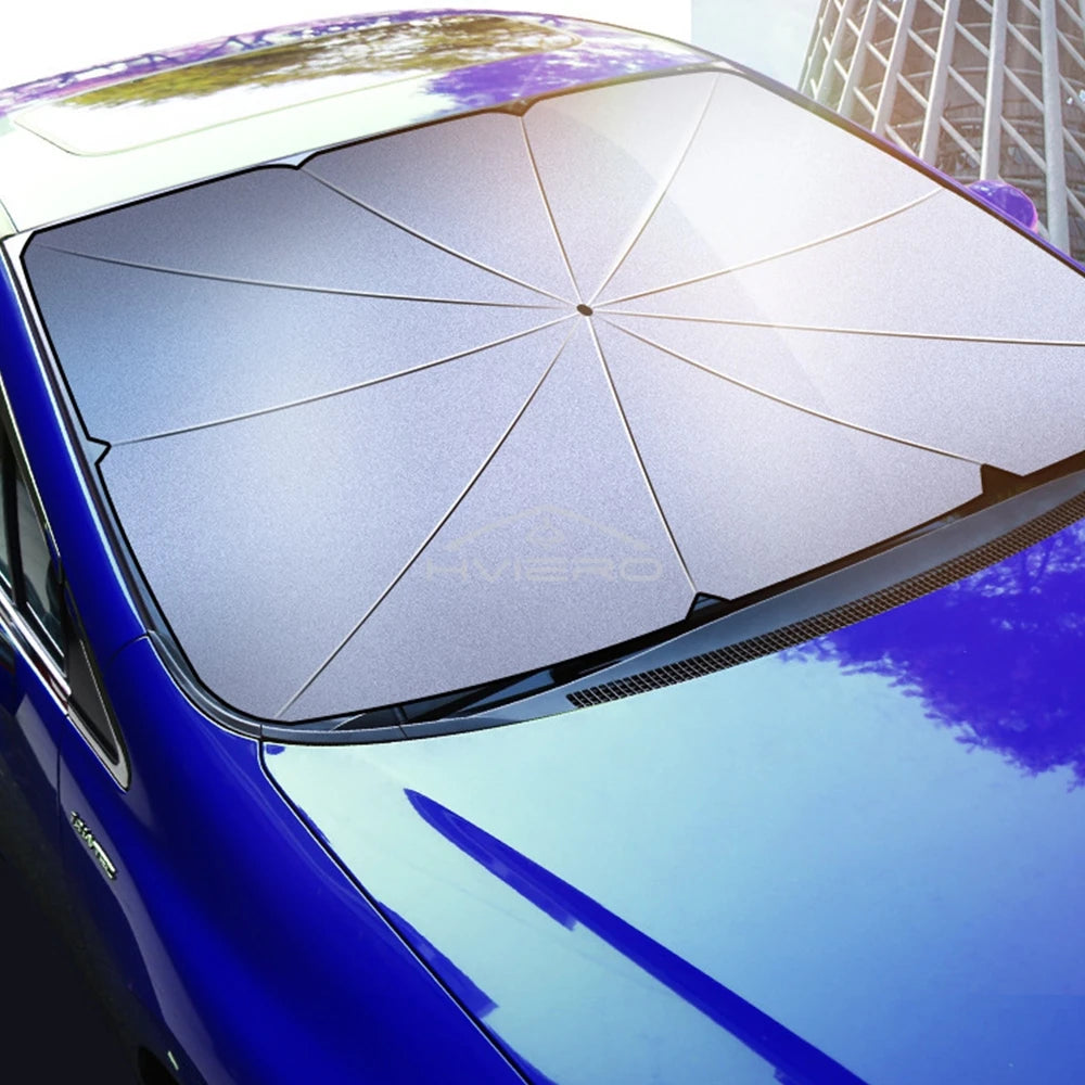 Stay Cool Anywhere  Foldable Car Sunshade – Universal Heat & UV Protection