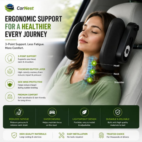 CarNest Neck Pillow – No More Neck Pain While Traveling