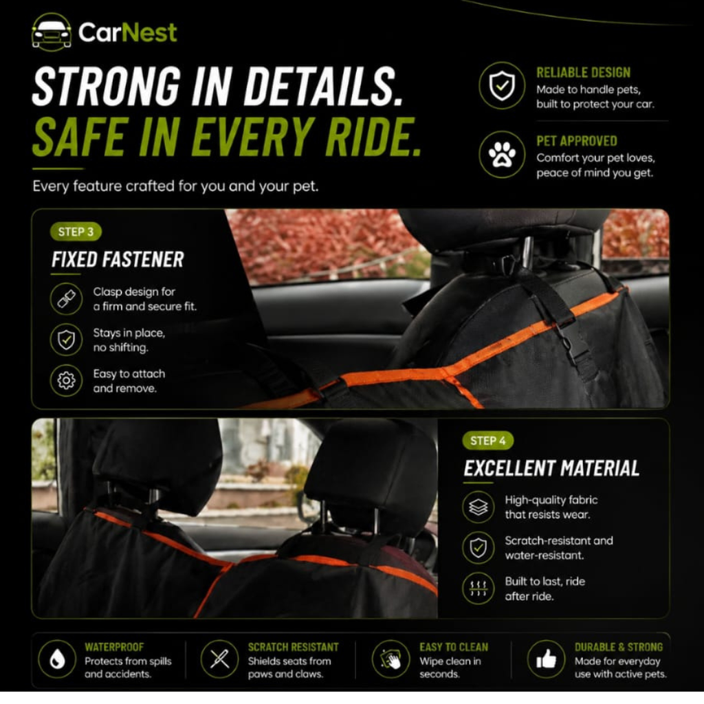 Stop Dog Hair & Mess In Your Car - In Second