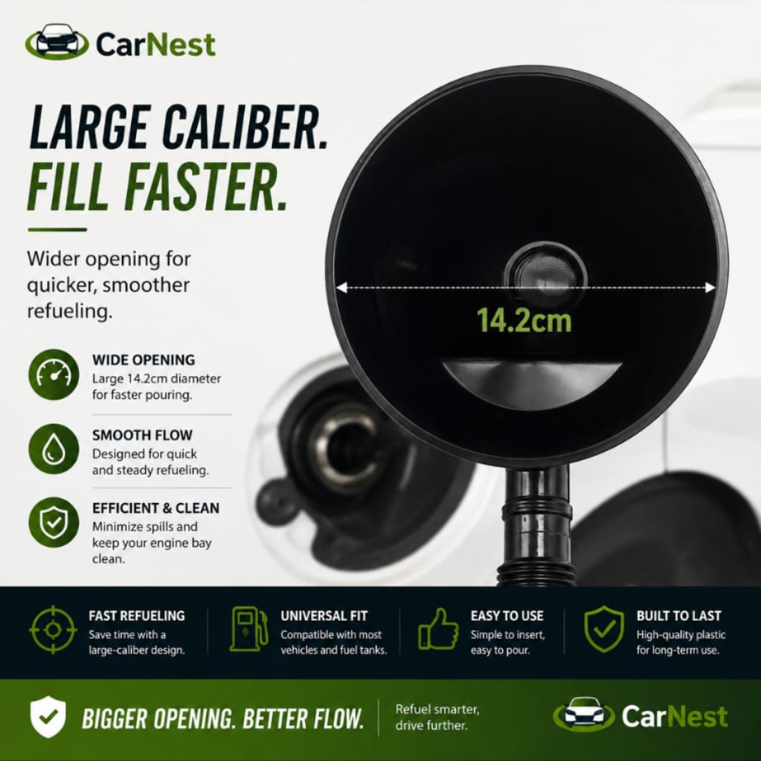 Car Fuel Funnel Pro – No-Spill Refueling Tool with Built-in Filter