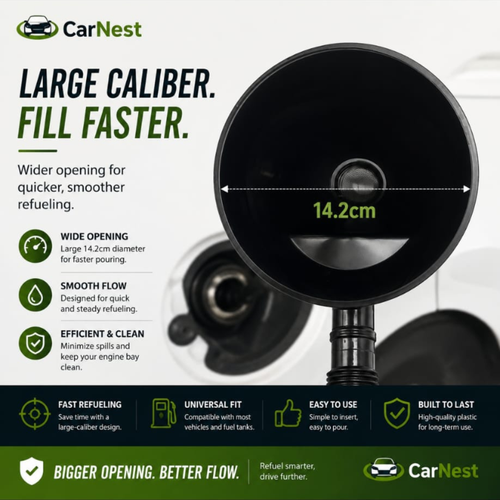 Car Fuel Funnel Pro – No-Spill Refueling Tool with Built-in Filter