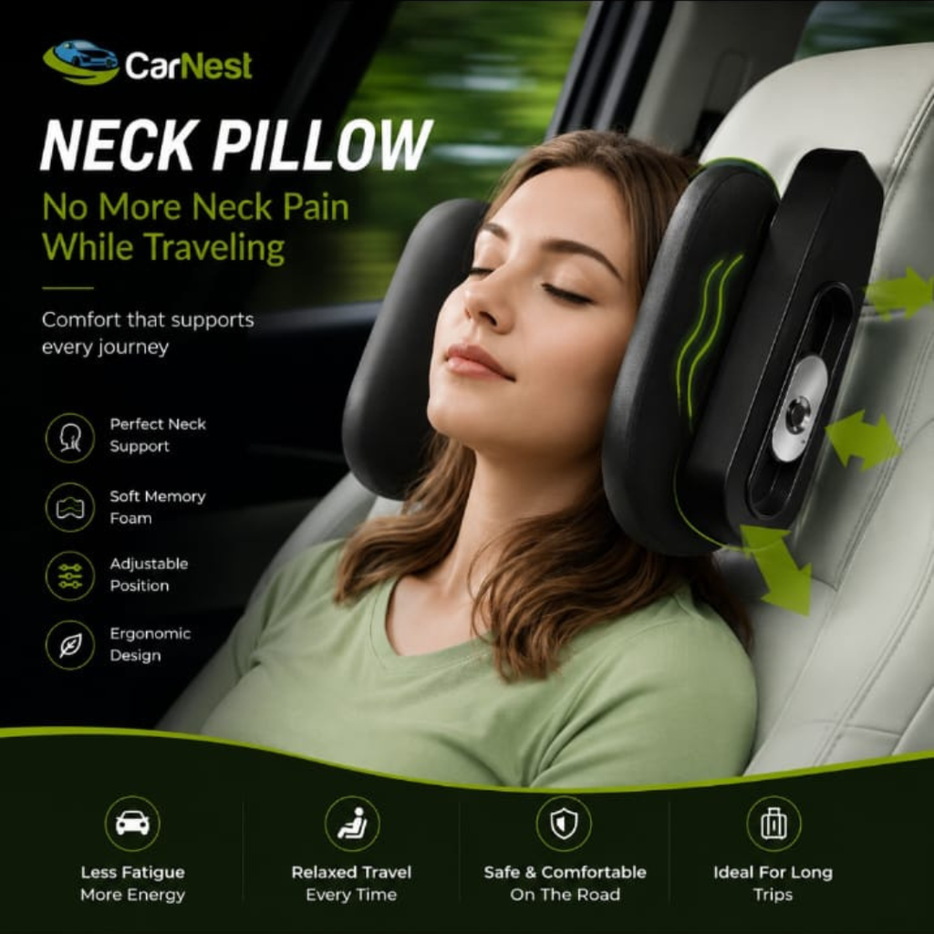 CarNest Neck Pillow – No More Neck Pain While Traveling